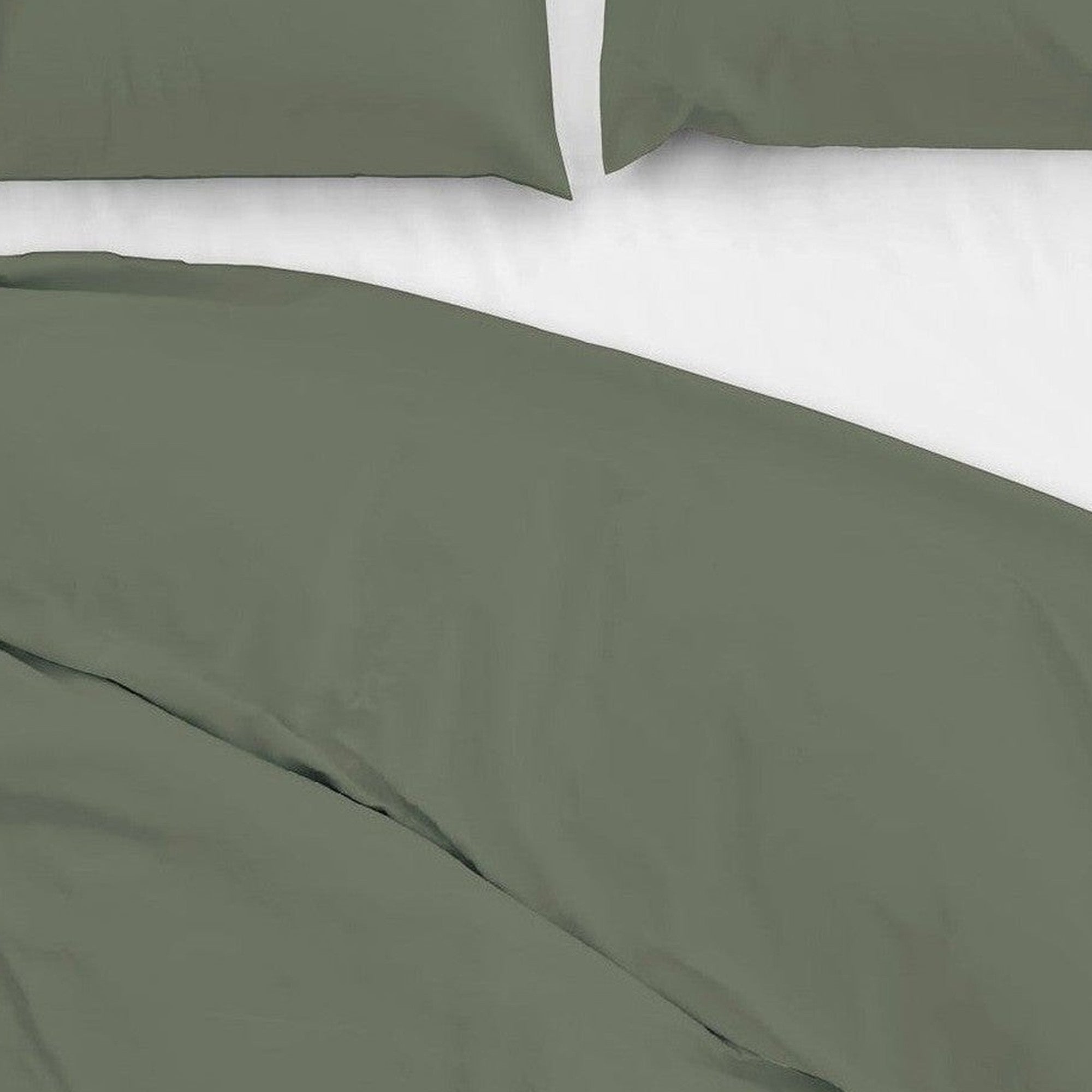 Zo Home dekbedovertrek satijn Satinado Army Green