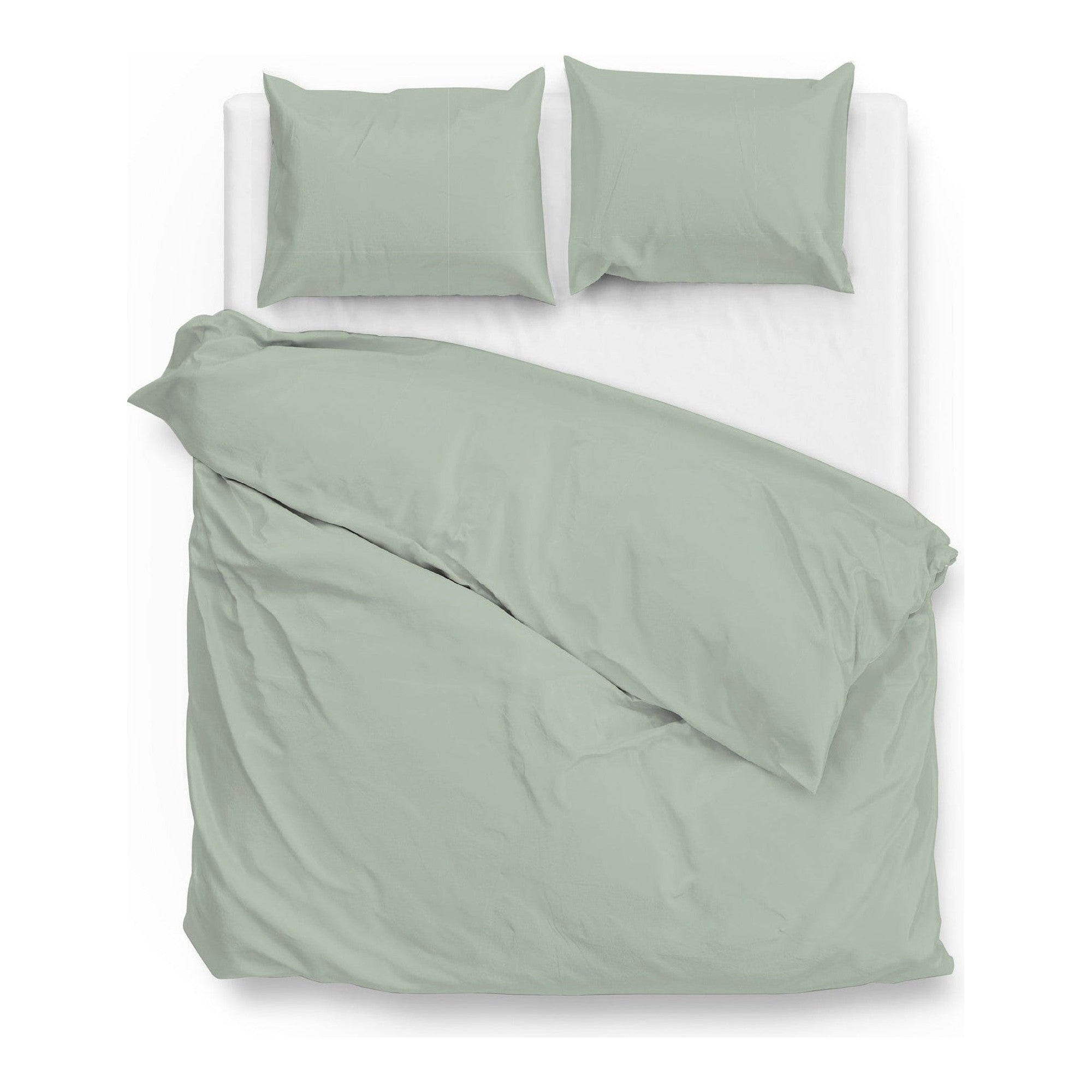 Zo Home dekbedovertrek satijn Satinado Foam Green