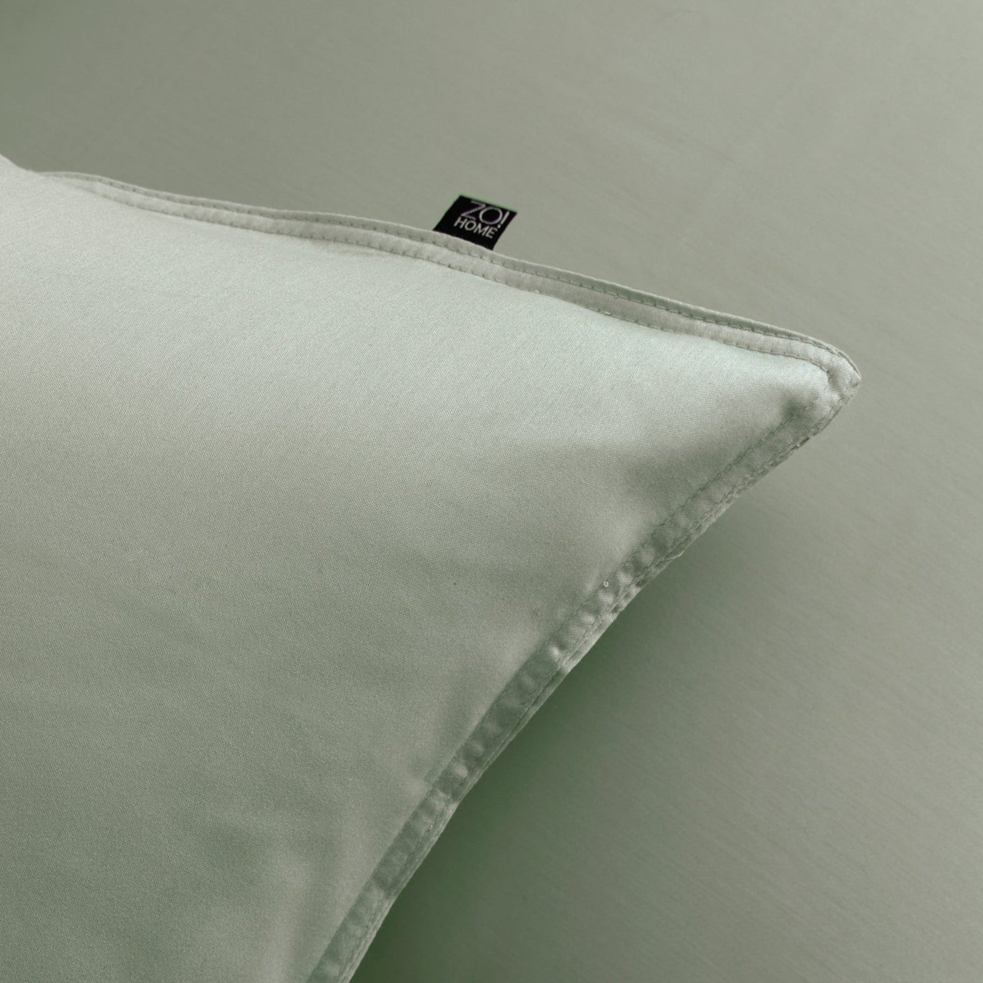 Zo Home dekbedovertrek satijn Satinado Foam Green