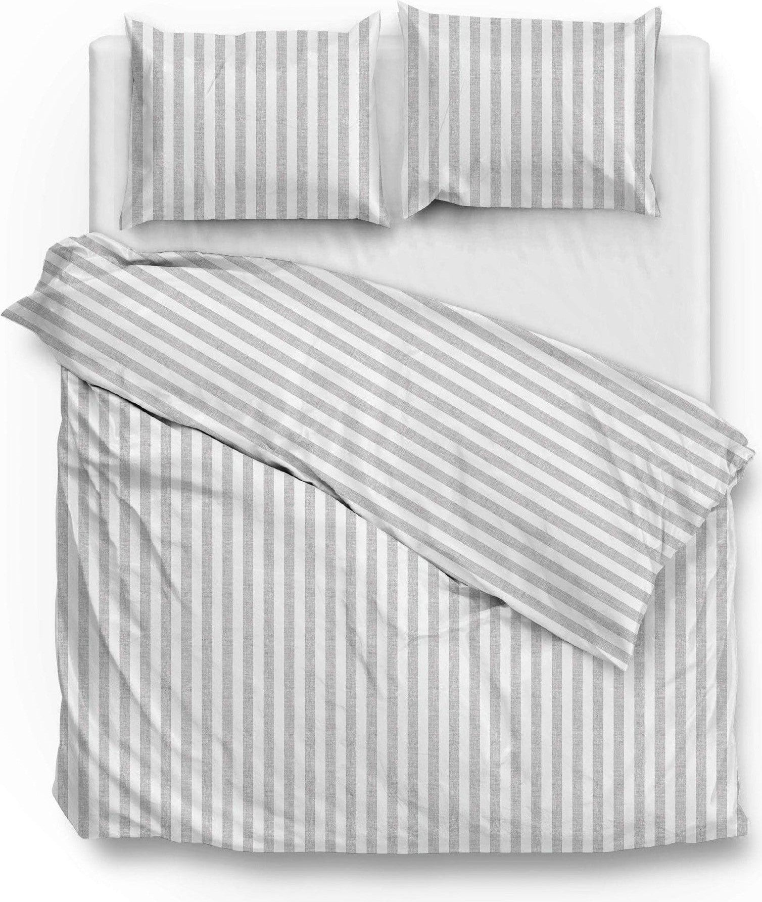 Zo Home Dekbedovertrek Zo Home Dekbedovertrek Banda-di-Lino Dove-Grey Katoen